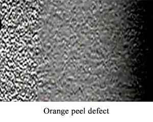 Orange peel defect