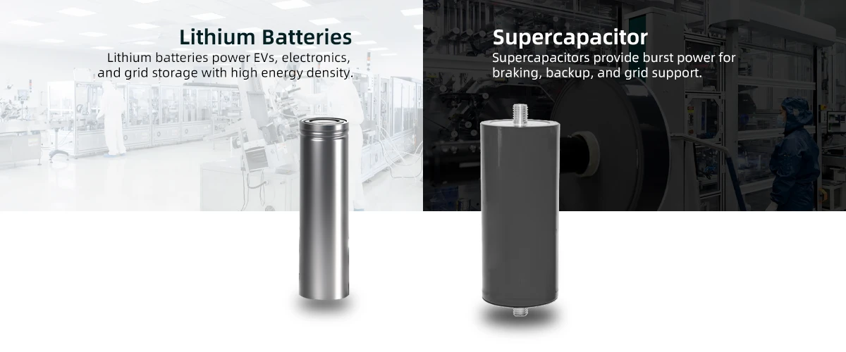 Supercapacitors vs Lithium Batteries