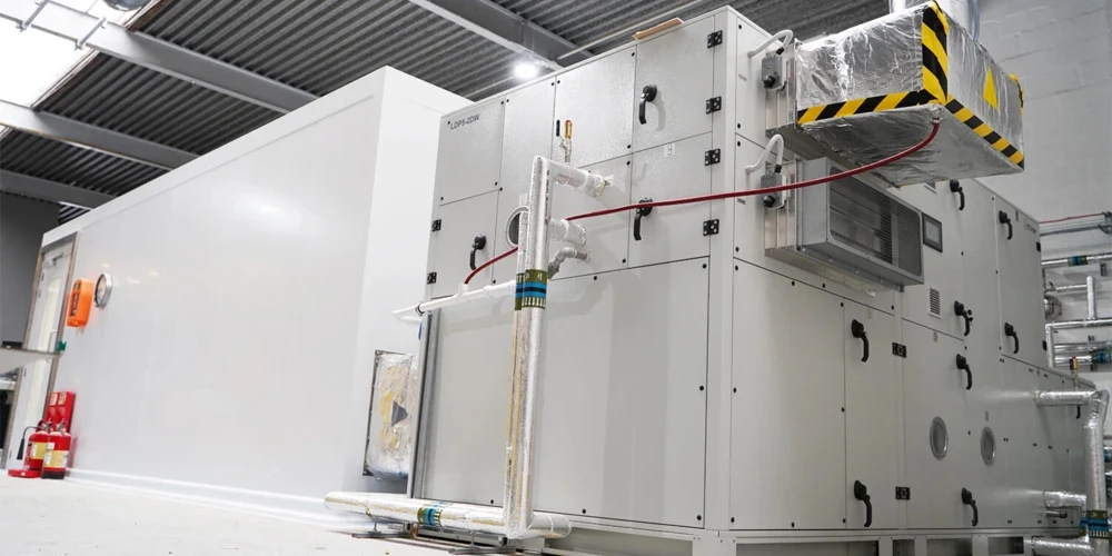 Dry room for solid state battery
