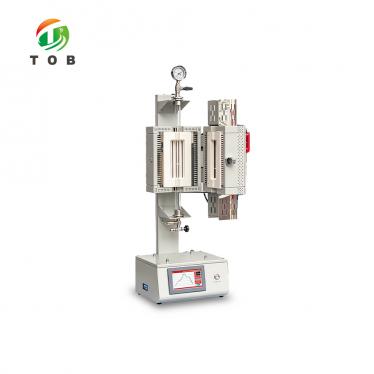 垂直石英管および分割型炉体を備えた TOB-1200-LTS-FB 流動床 CVD 炉